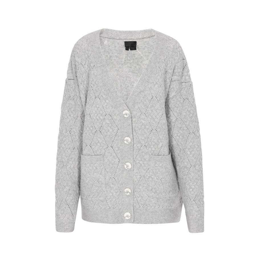 DreiMaster DreiMaster Klassik Gebreid vest grijs -