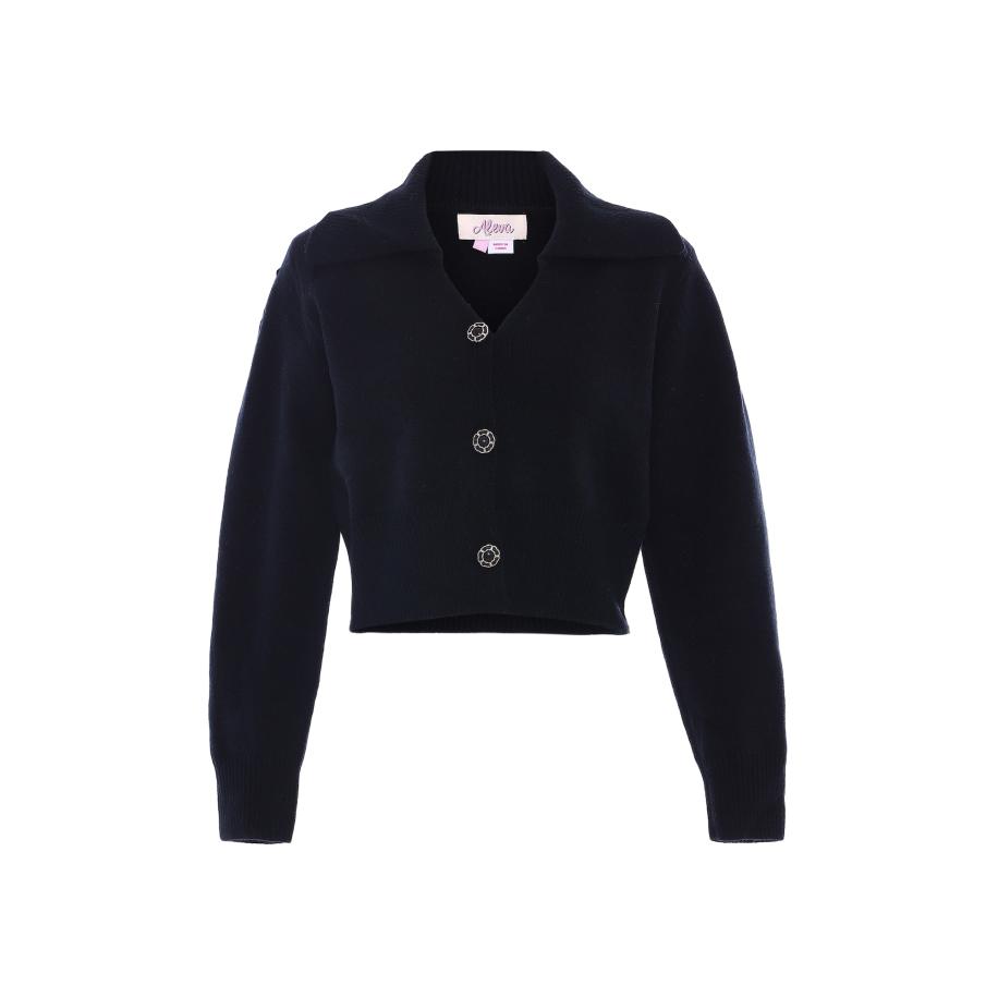 aleva aleva Gebreid vest zwart -
