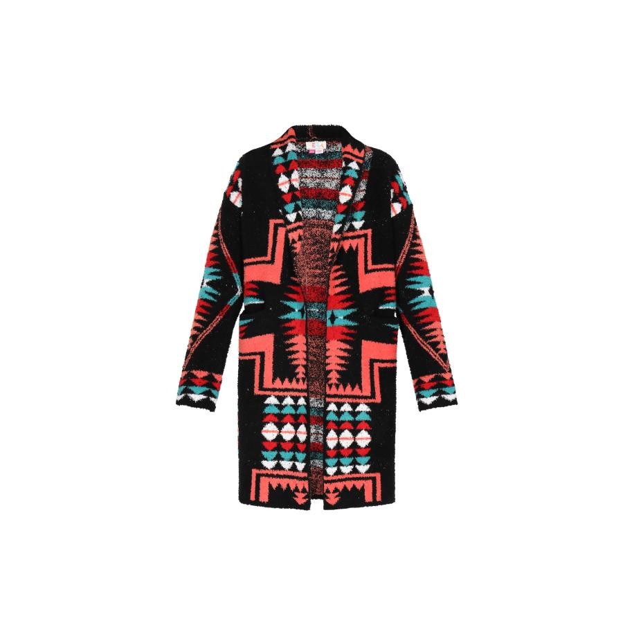 IZIA IZIA Gebreid vest gemengde kleuren / zwart -