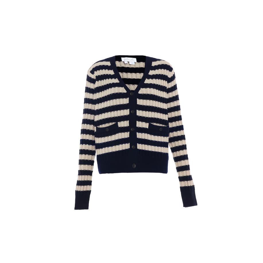 BLONDA BLONDA Gebreid vest navy / wolwit -