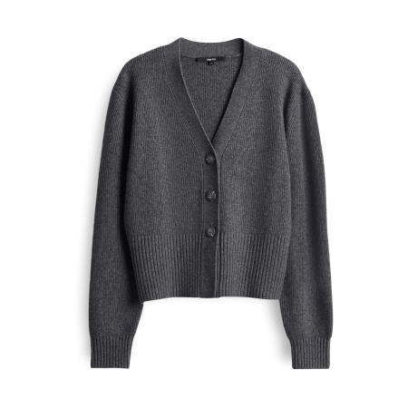 Someday Someday Gebreid vest Toria donkergrijs