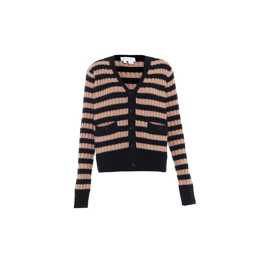 BLONDA BLONDA Gebreid vest brokaat / zwart -