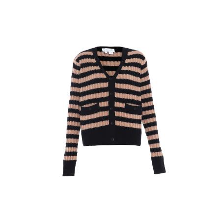 BLONDA BLONDA Gebreid vest brokaat / zwart