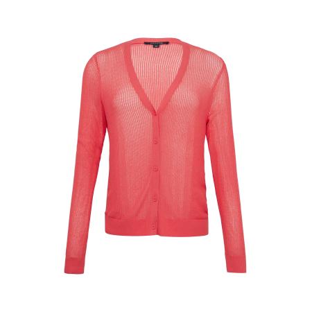 Comma COMMA Gebreid vest koraal