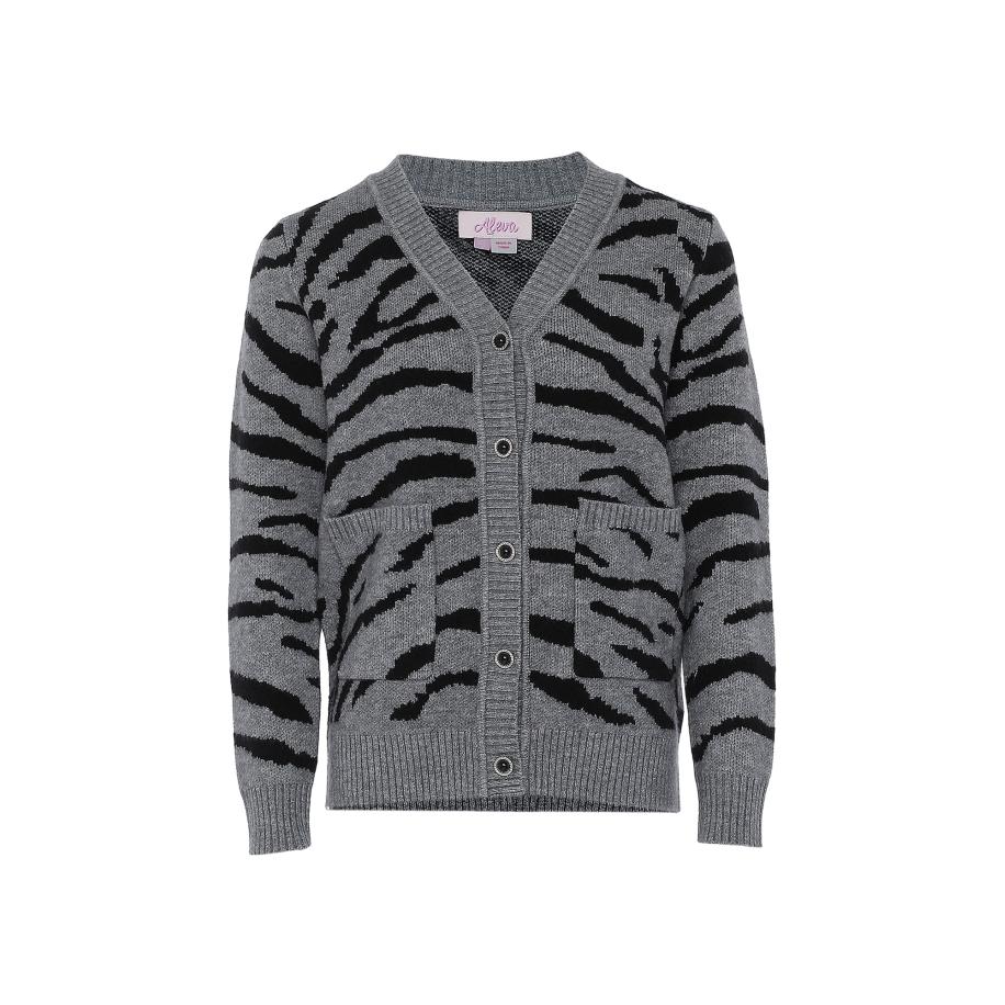 aleva aleva Gebreid vest grijs / zwart -