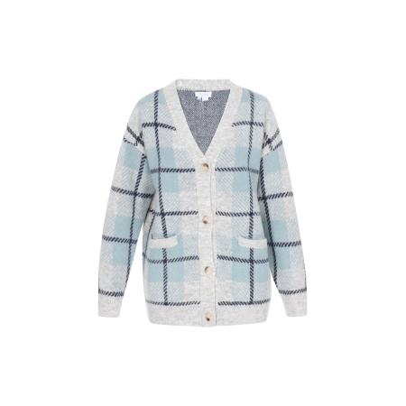 Usha usha BLUE LABEL Gebreid vest navy / lichtblauw / lichtgrijs