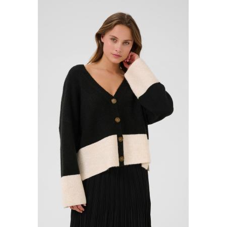 Culture CULTURE Gebreid vest goud / zwart / wit