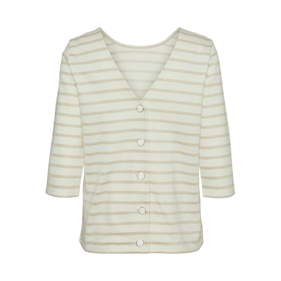 Vero Moda VERO MODA Gebreid vest beige / goud -