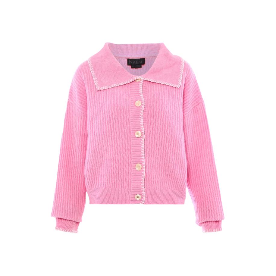 NAEMI NAEMI Gebreid vest beige / lichtroze / wit -