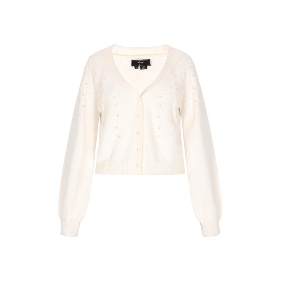 Faina faina Gebreid vest natuurwit -