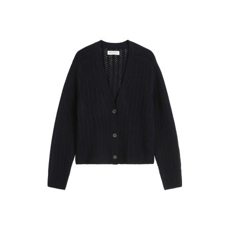 Marc O'Polo Marc OPolo Gebreid vest donkerblauw
