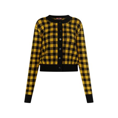 MYMO myMo ROCKS Gebreid vest Ucy geel / zwart