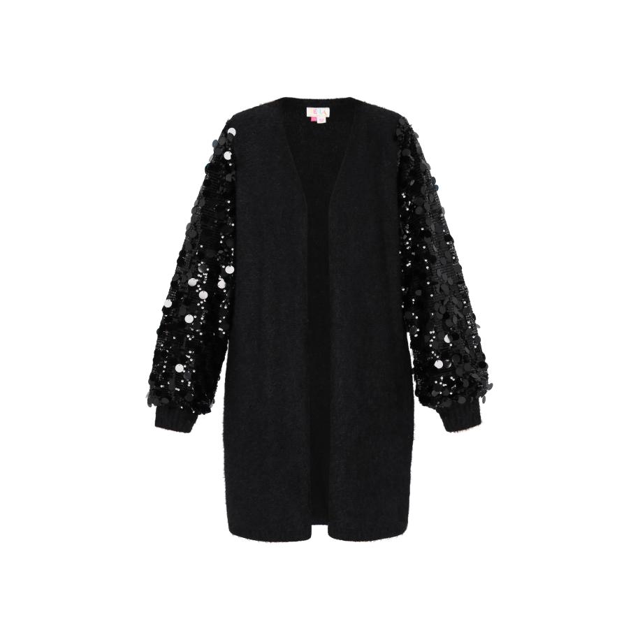 IZIA IZIA Gebreid vest zwart -