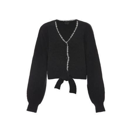 NAEMI NAEMI Gebreid vest zwart / wit