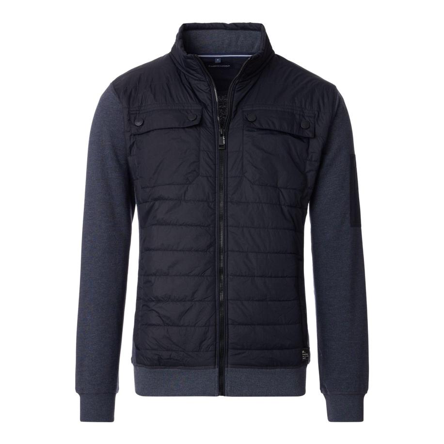 Casa Moda Sweatjacket blauw, Effen Blauw