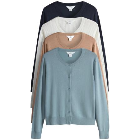 The Set The Set Gebreid vest beige / navy / mintgroen / wit