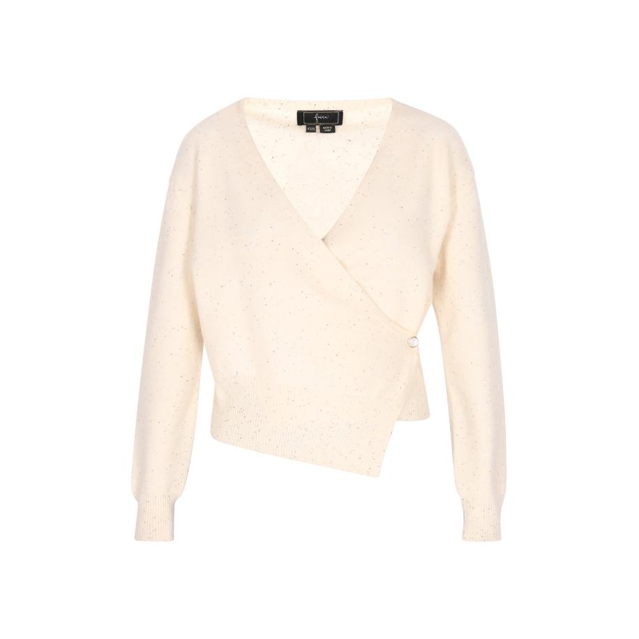 Faina faina Gebreid vest wolwit -