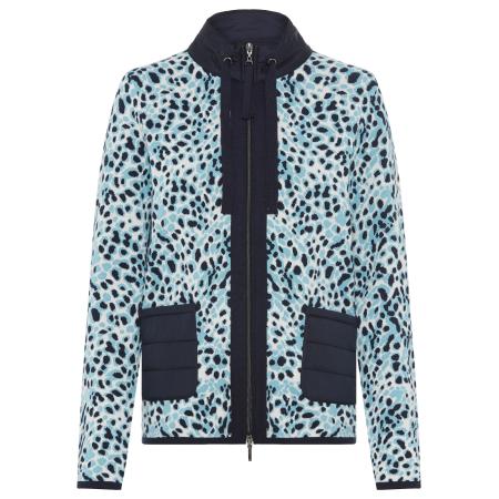 Olsen Olsen Gebreid vest lichtblauw / donkerblauw / wit