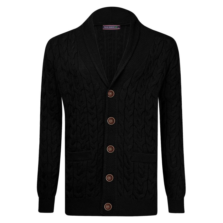 Felix Hardy Felix Hardy Gebreid vest zwart -