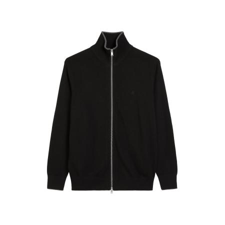 Marc O'Polo Marc OPolo Gebreid vest aus Bio-Baumwoll-Schurwoll-Mix zwart