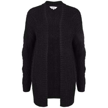 Oxmo Gebreid vest Cle zwart