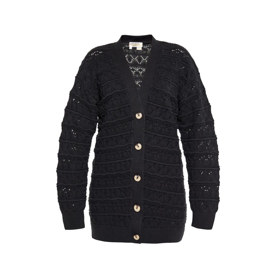 Gaya Gaya Gebreid vest zwart -