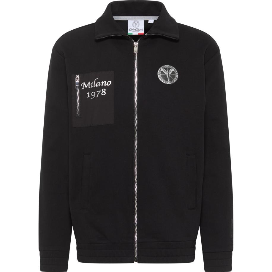 carlo colucci Carlo Colucci Sweatvest Di Trocchio zwart / zilver / wit -