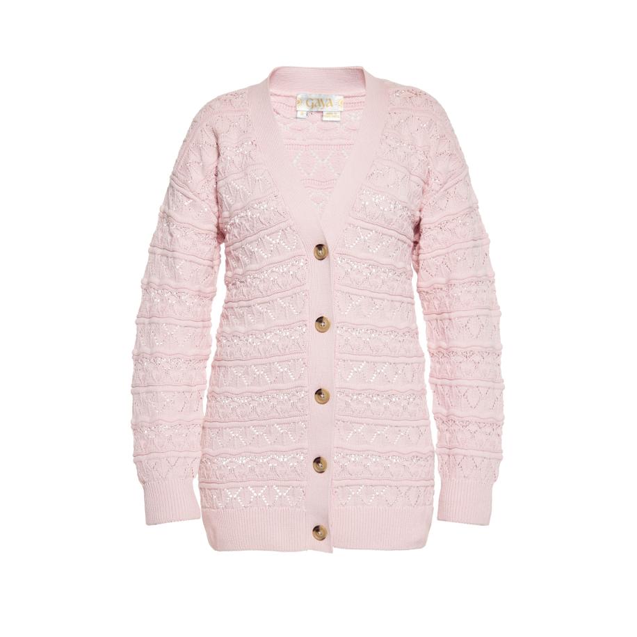 Gaya Gaya Gebreid vest lichtroze -