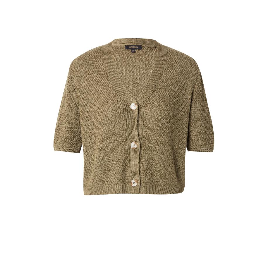 More & More MORE & MORE Gebreid vest olijfgroen -