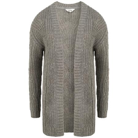 Oxmo Gebreid vest Cle grijs