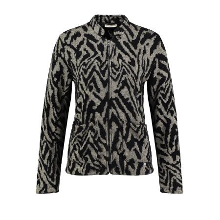 Key Largo Key Largo Gebreid vest Cosmic grijs gemêleerd / zwart