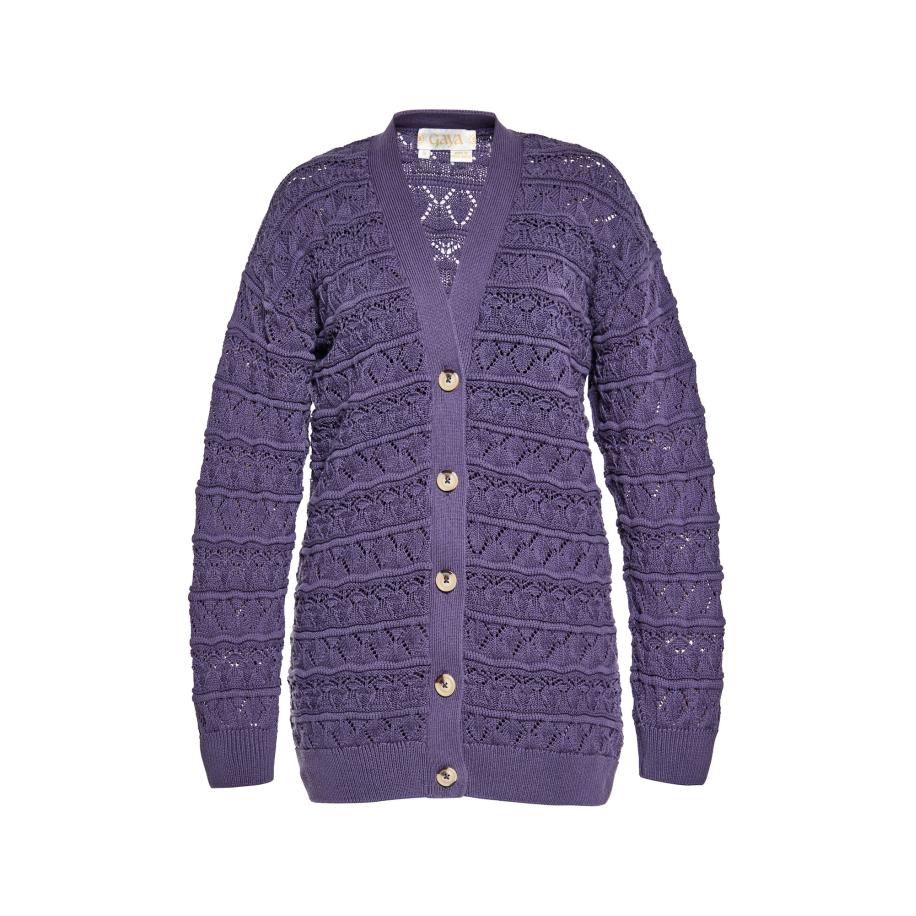 Gaya Gaya Gebreid vest donkerlila -