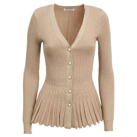Influencer Influencer Gebreid vest beige