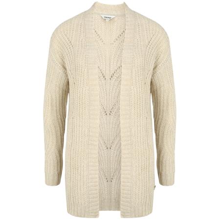 Oxmo Gebreid vest Cle lichtbeige