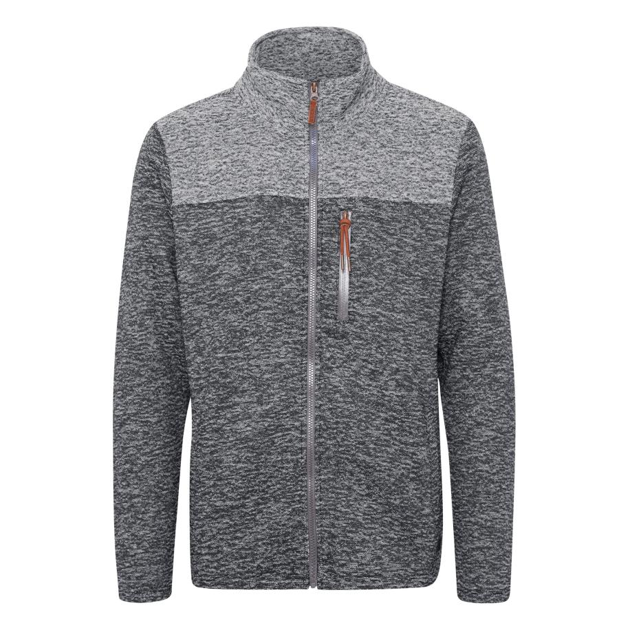 Blend BLEND Fleece jas grijs gemêleerd -