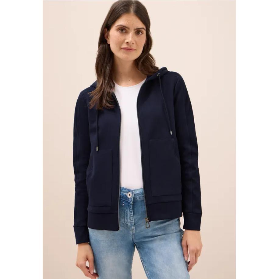 CECIL Jas met geribde strepen Blauw