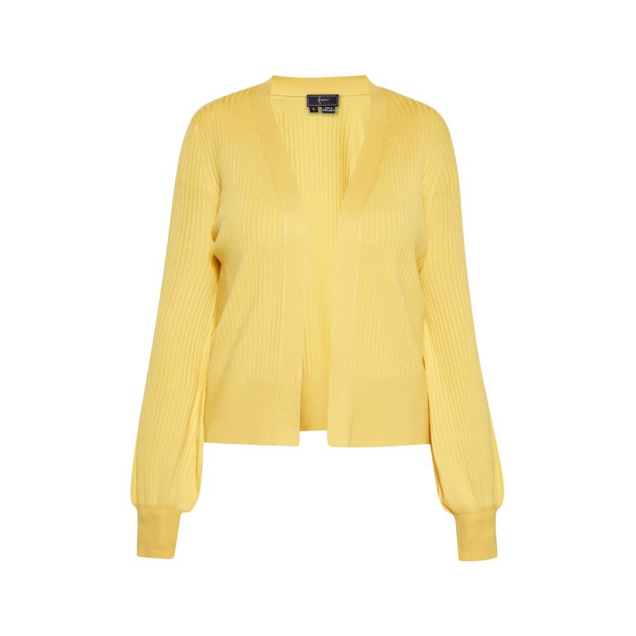 Faina faina Gebreid vest lichtgeel -