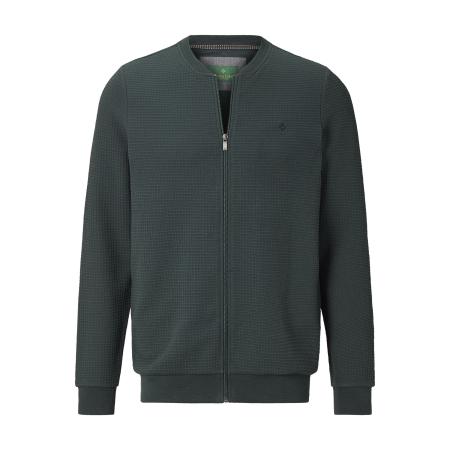 Charles Colby Sweatjacket donkergroen, Effen