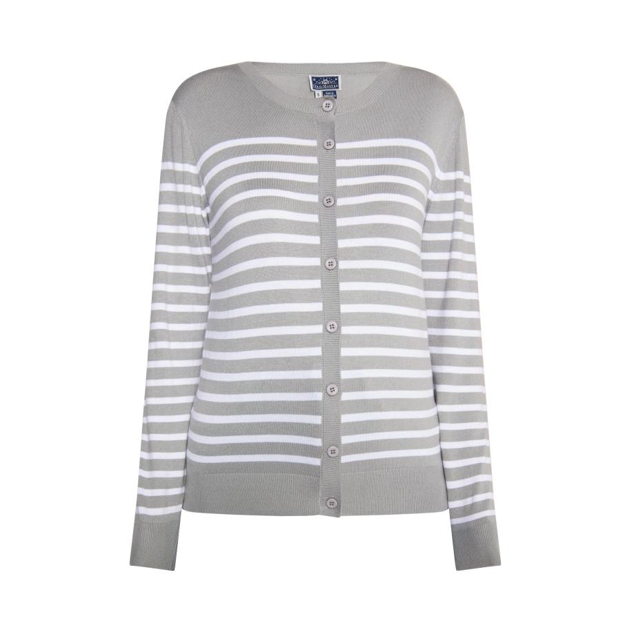 DreiMaster DreiMaster Maritim Gebreid vest grijs / wit -