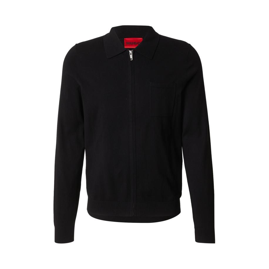 Hugo Boss HUGO Gebreid vest San Jean zwart -