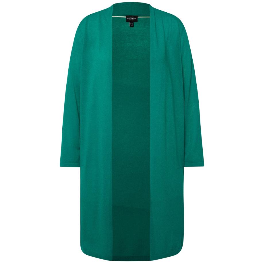 Ulla Popken Ulla Popken Gebreid vest petrol -