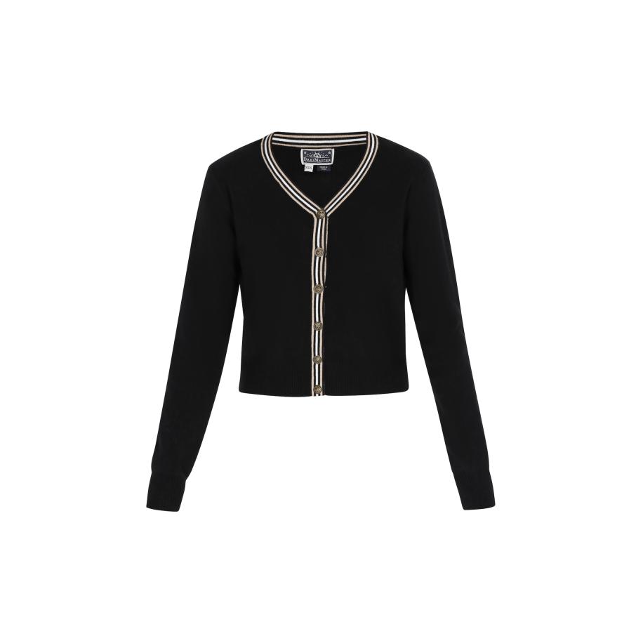 DreiMaster DreiMaster Maritim Gebreid vest crème / zwart / wit -