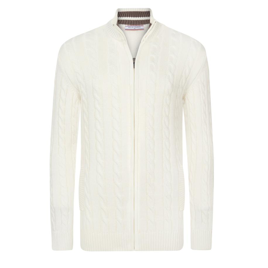 Felix Hardy Felix Hardy Gebreid vest wit -