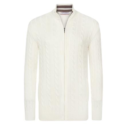 Felix Hardy Felix Hardy Gebreid vest wit