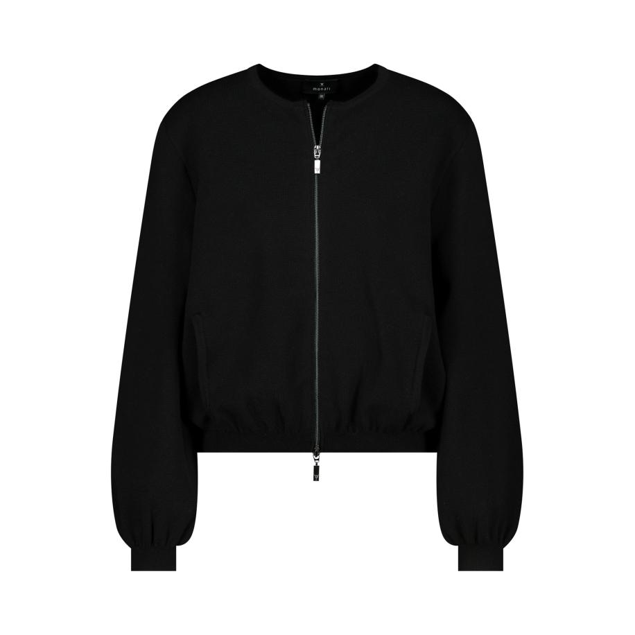 Monari monari Gebreid vest zwart -
