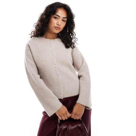 & Other Stories Vest van alpaca wolmix met knopen in lichtbruin-Neutraal