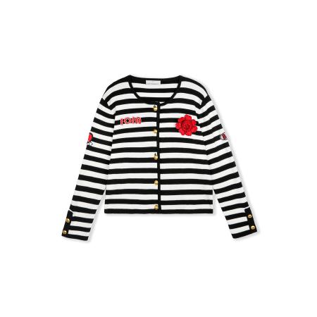 Lola Casademunt Lola Casademunt Gebreid vest zwart / wit