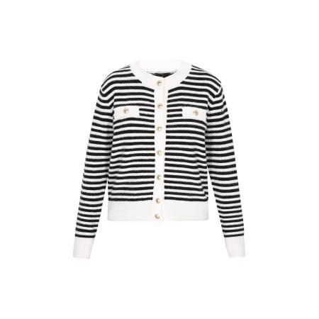 DreiMaster DreiMaster Klassik Gebreid vest zwart / wit