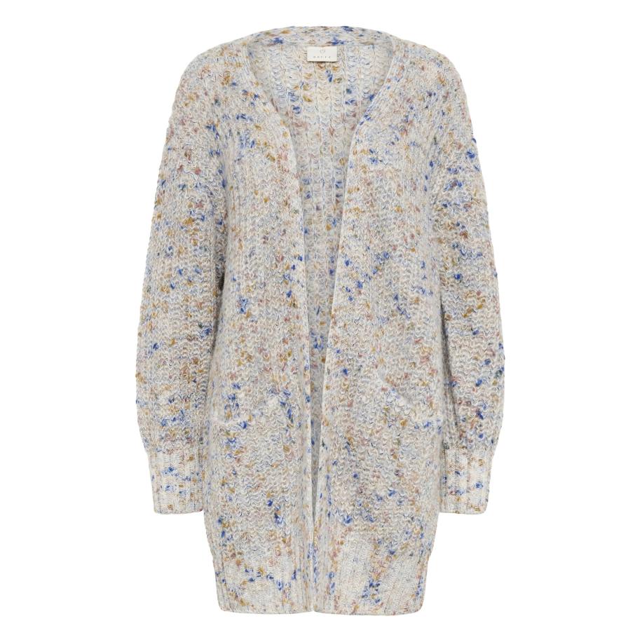 Kaffe Kaffe Gebreid vest KAeira lichtgrijs / gemengde kleuren -