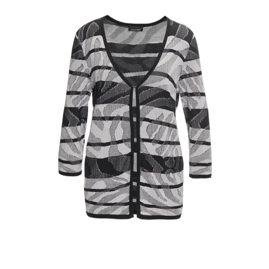 Goldner Goldner Gebreid vest grijs / zwart -